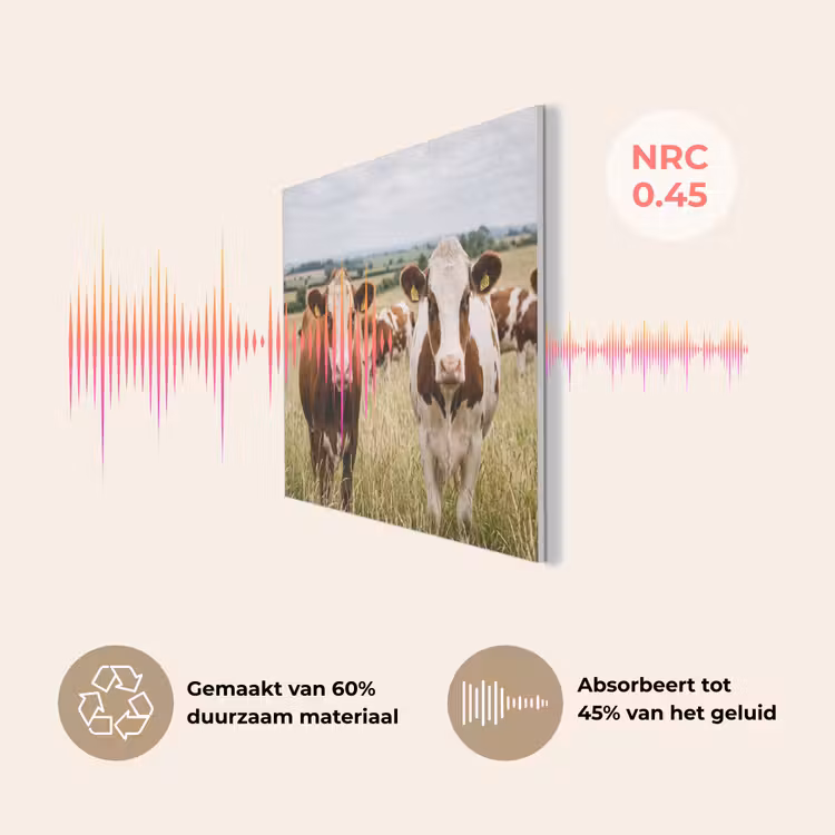 Koeien - Portret - Weide - Boerderij - Nieuwsgierig PET vilt klein -USP_NL