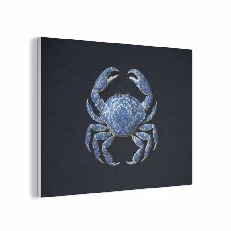 Krab - Delfts blauw - Dieren PET vilt klein -3d