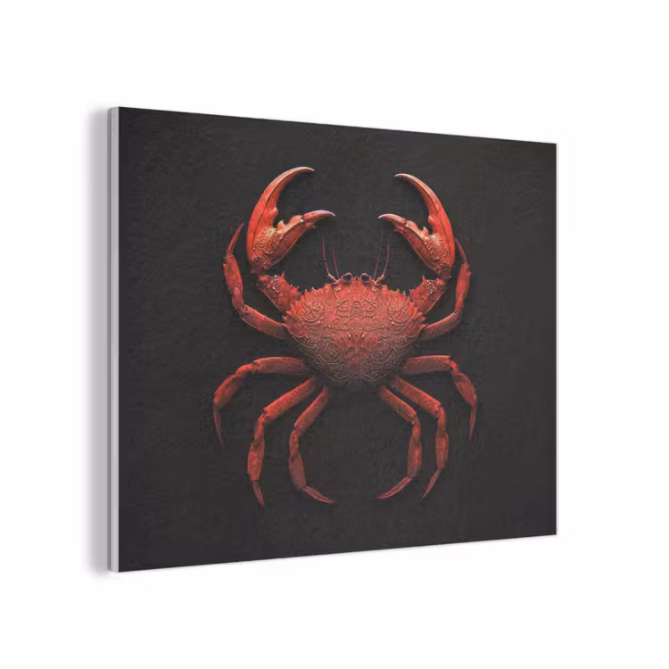Krab - Rood - Vissen - Schaaldieren PET vilt klein -3d