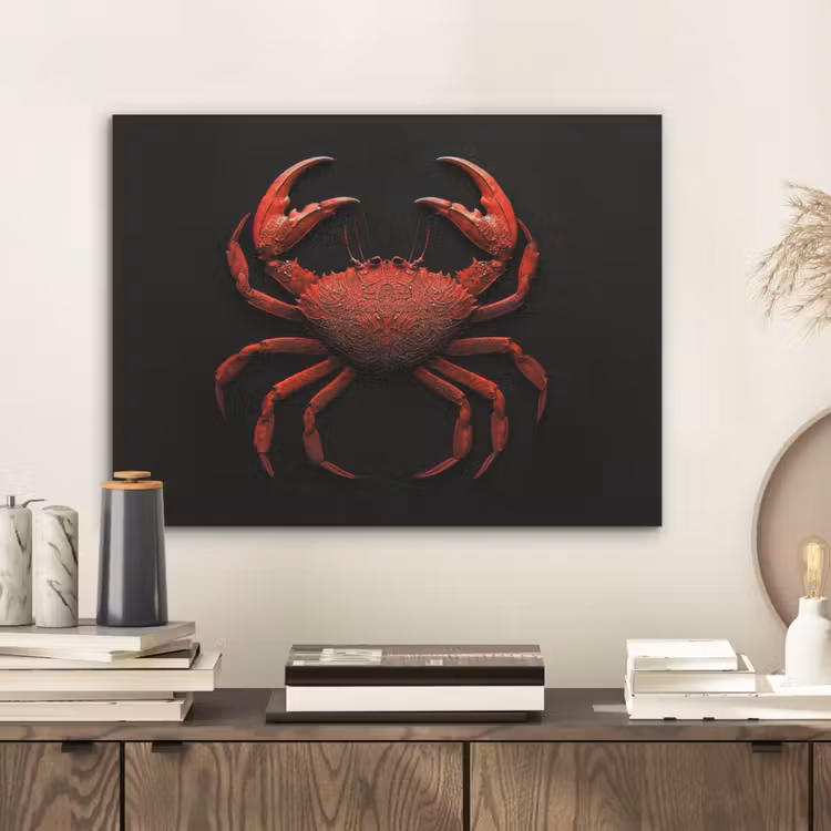 Krab - Rood - Vissen - Schaaldieren PET vilt klein -sfeer1