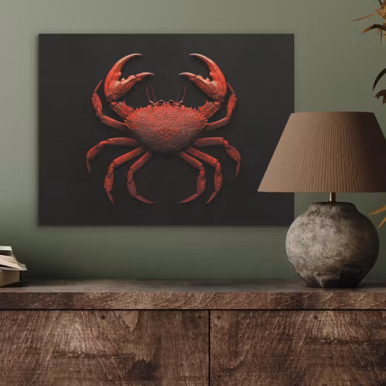 Krab - Rood - Vissen - Schaaldieren PET vilt klein -sfeer2