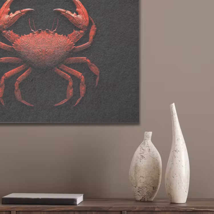 Krab - Rood - Vissen - Schaaldieren PET vilt klein -sfeer6_closeup