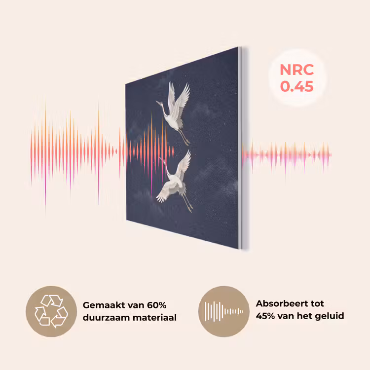 Kraanvogels - Nachthemel - Blauw PET vilt klein -USP_NL
