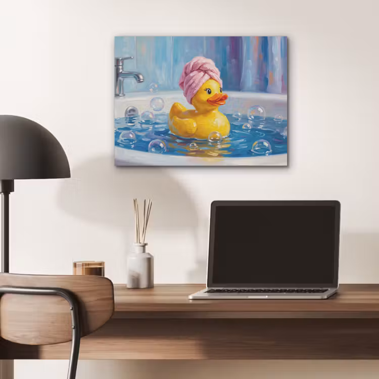 Creatief - Badeend - Kleurrijk PET vilt klein -sfeer5
