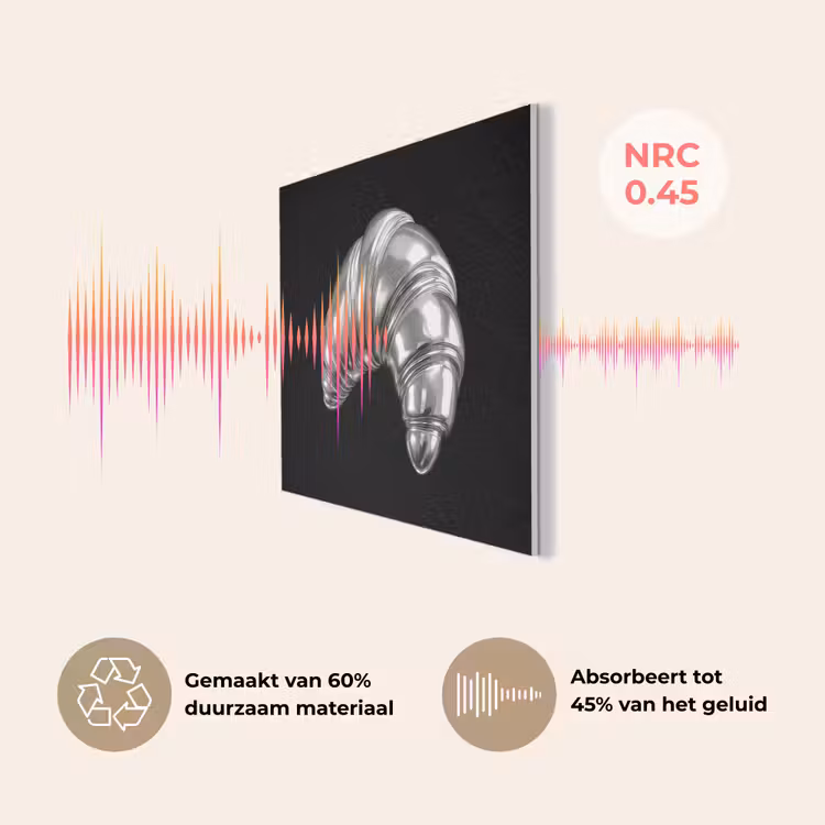 Croissant - Metaal - Zilver PET vilt klein -USP_NL