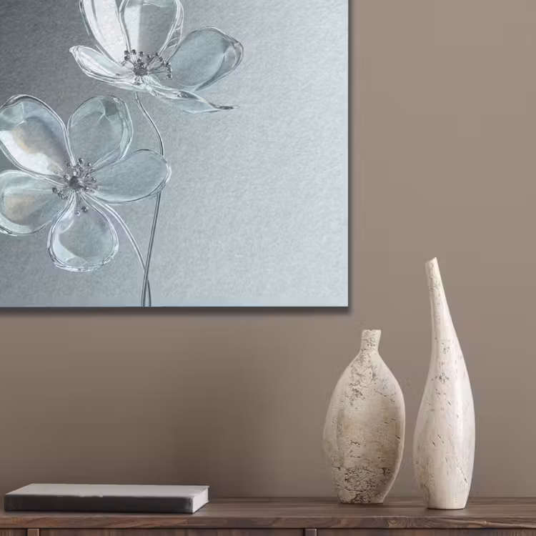 Kristal - Bloemen - Grijs PET vilt klein -sfeer6_closeup