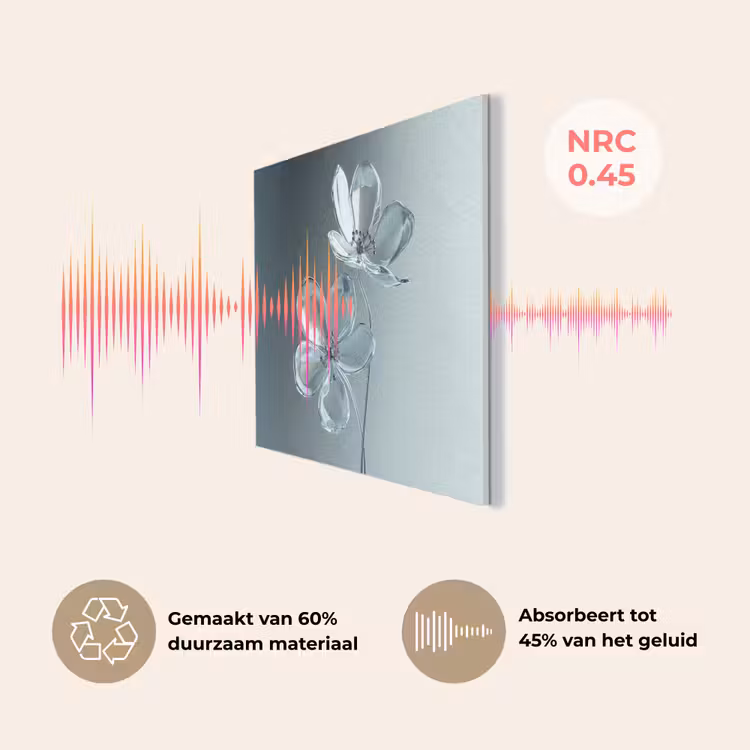 Kristal - Bloemen - Grijs PET vilt klein -USP_NL