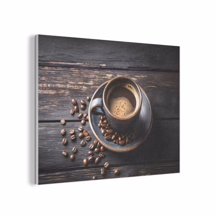 Kop - Koffie - Hout - Bonen PET vilt klein -3d