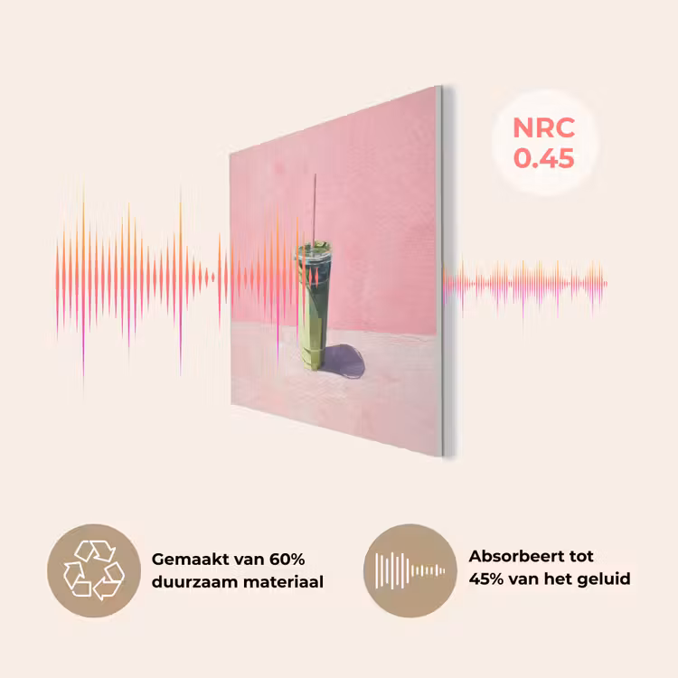 Beker - Rietje - Minimalistisch - Groen PET vilt klein -USP_NL