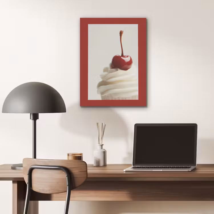 Cupcake - Kers - Rood PET vilt klein -sfeer5