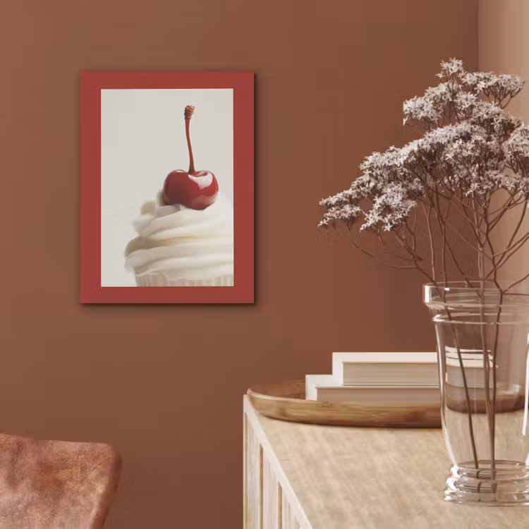 Cupcake - Kers - Rood PET vilt klein -sfeer4