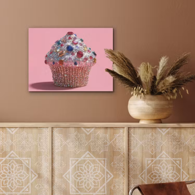 Cupcake - Kleurrijk - Edelstenen PET vilt klein -sfeer4