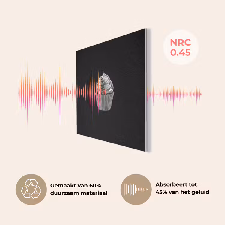 Cupcake - Luxueus - Zilver PET vilt klein -USP_NL
