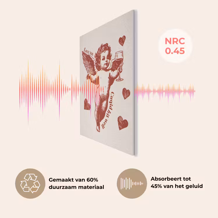 Cupido - Hartjes - Rood - Klassiek PET vilt klein -USP_NL