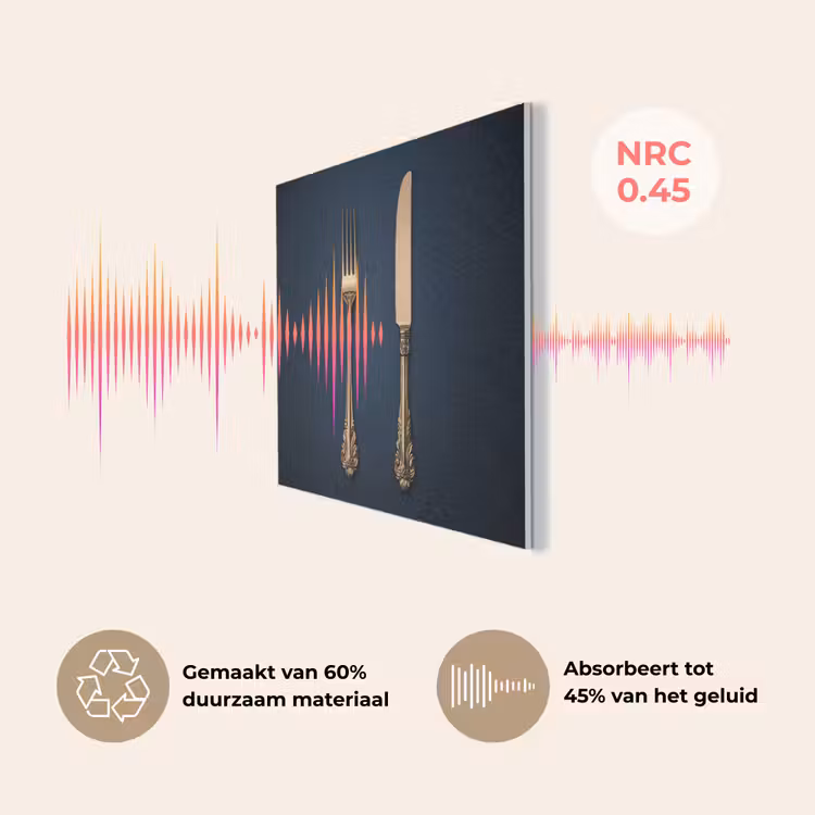 Bestek - Donkerblauw - Goud PET vilt klein -USP_NL