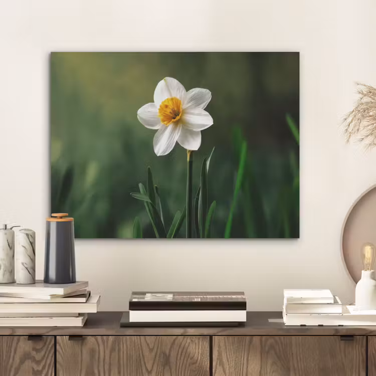 Narcis - Bloem - Wit - Grassprieten PET vilt klein -sfeer1