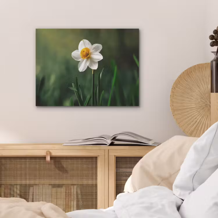 Narcis - Bloem - Wit - Grassprieten PET vilt klein -sfeer3