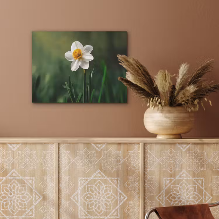 Narcis - Bloem - Wit - Grassprieten PET vilt klein -sfeer4