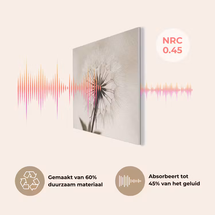 Paardenbloem - Minimalistisch - Wit PET vilt klein -USP_NL