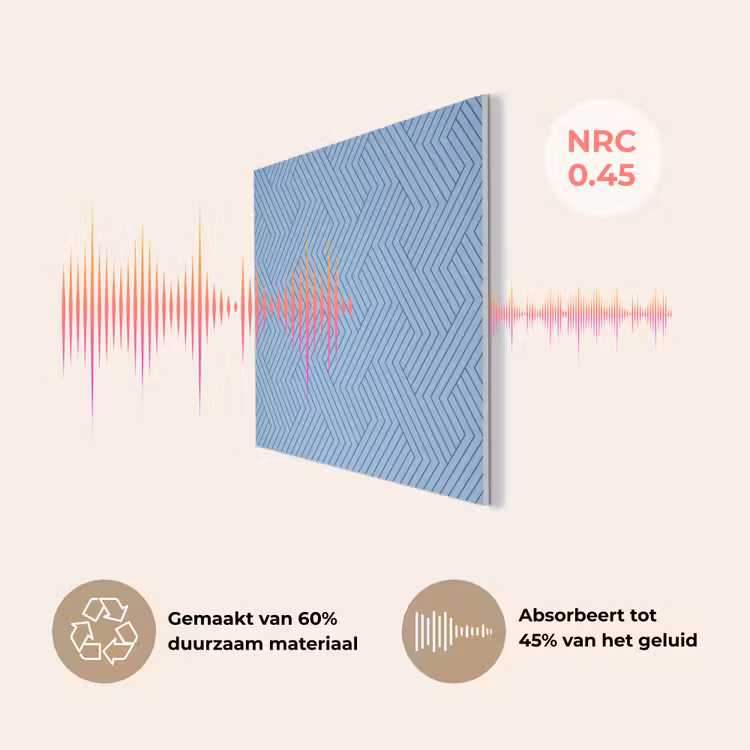 Donkerblauw - Patroon - Lijnen PET vilt klein 837 -USP_NL