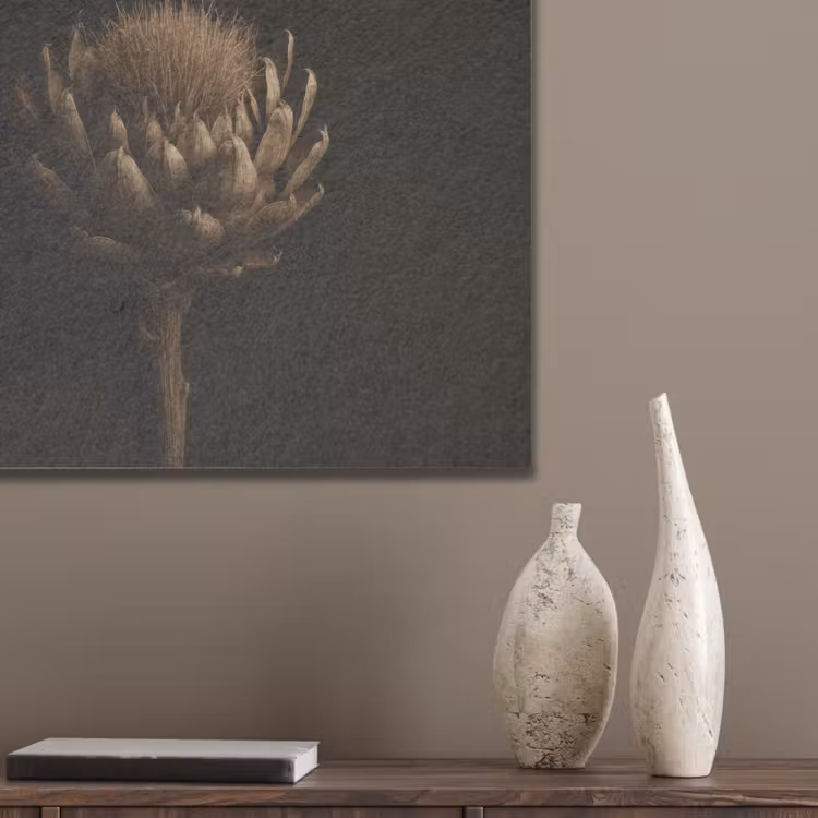 Donkerbruin - Bloem - Textuur - Artisjok PET vilt klein -sfeer6_closeup