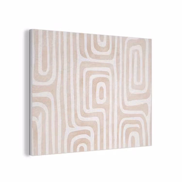 Decoratief - Labyrint - Beige PET vilt klein -3d