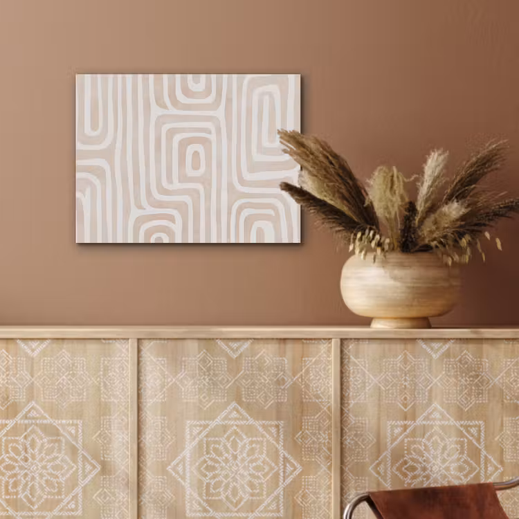 Decoratief - Labyrint - Beige PET vilt klein -sfeer4