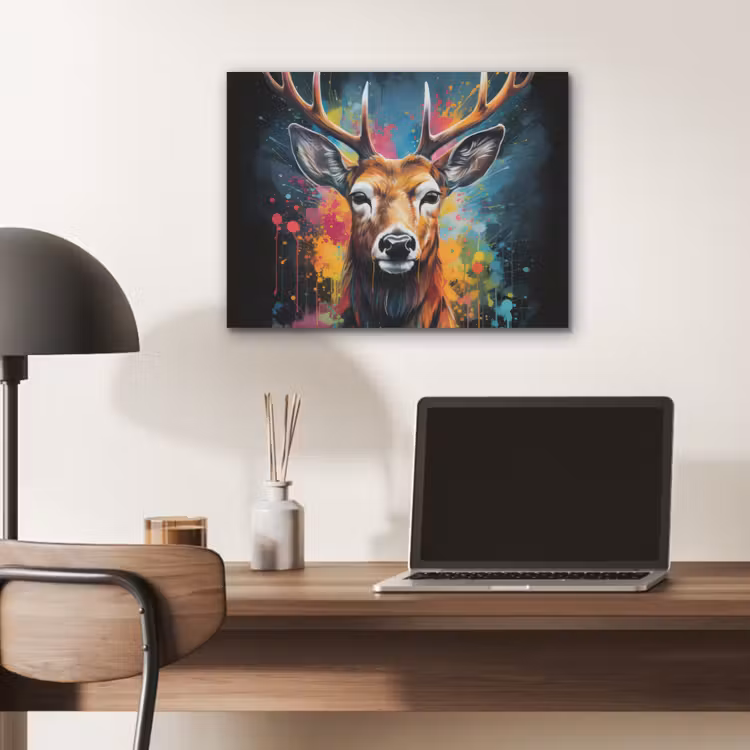 Hert - Graffiti - Dieren - Kleuren PET vilt klein -sfeer5