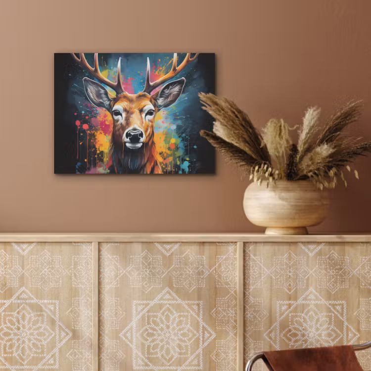 Hert - Graffiti - Dieren - Kleuren PET vilt klein -sfeer4
