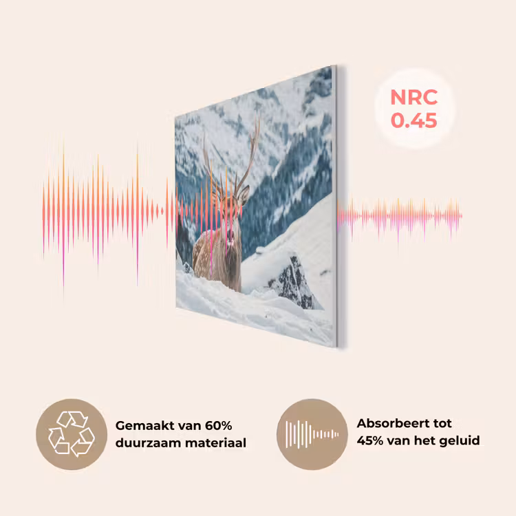 Hert - Landschap - Winter - Natuur - Dieren - Bergen PET vilt klein -USP_NL