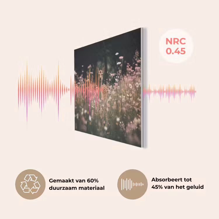 Hert - Wilde bloemen - Bos PET vilt klein -USP_NL