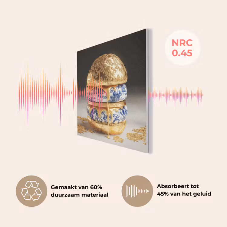 Delftsblauw - Goud - Burger PET vilt klein -USP_NL
