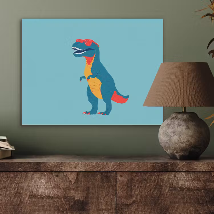 Dinosaurus - Blauw - Zonnebril PET vilt klein -sfeer2