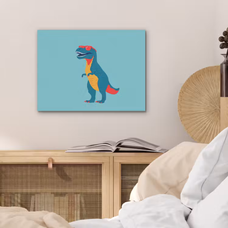 Dinosaurus - Blauw - Zonnebril PET vilt klein -sfeer3