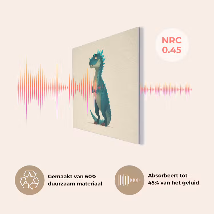 Dinosaurus - Turquoise - Stekels PET vilt klein -USP_NL