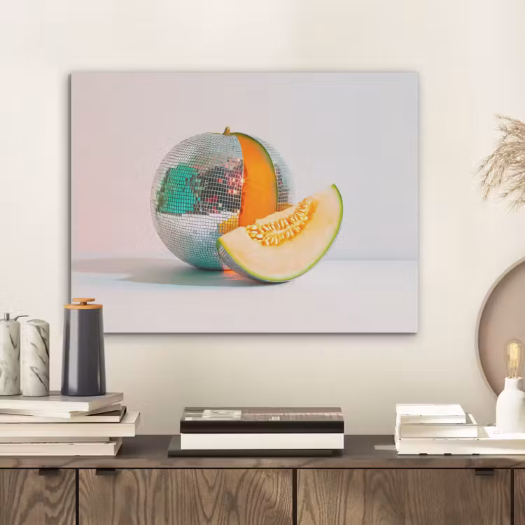 Disco - Discobal - Meloen - Pastel PET vilt klein -sfeer1