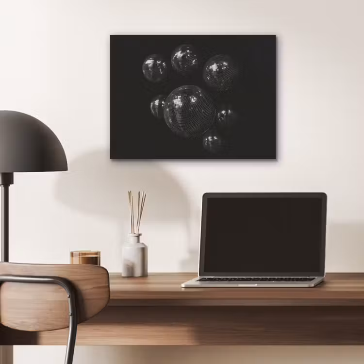 Discoballen - Minimalistisch - Zwart PET vilt klein -sfeer5