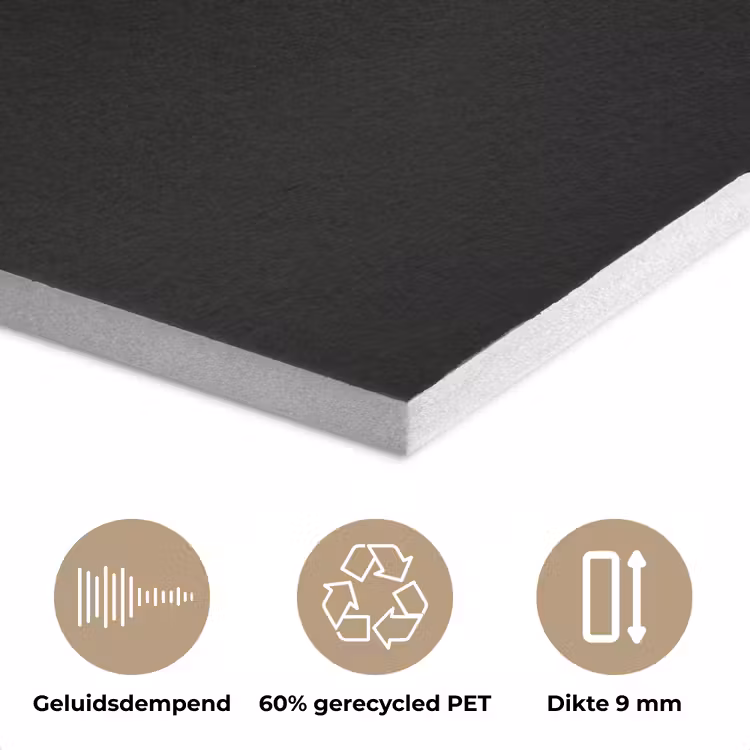Discoballen - Minimalistisch - Zwart PET vilt klein -closeup_NL