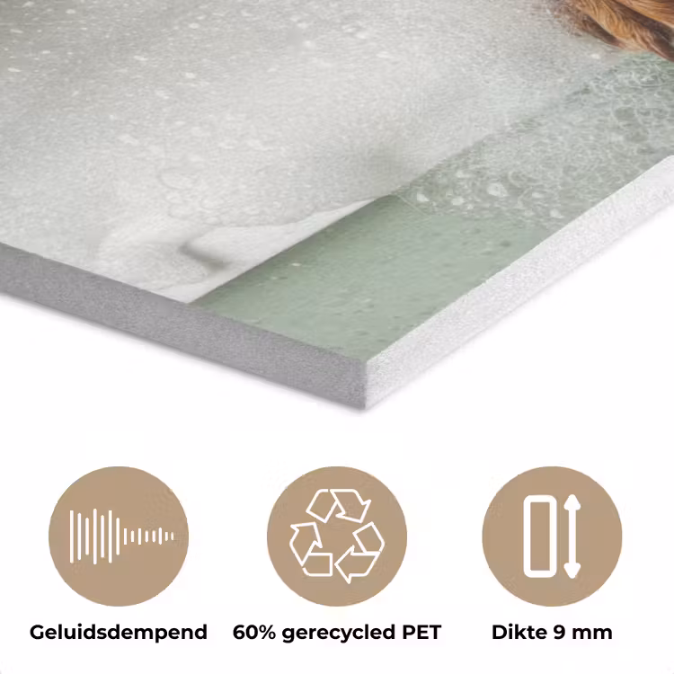 Hond - Bad - Champagne - Handdoek PET vilt klein -closeup_NL