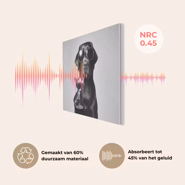 Hond - Zwart - Wijnglas - Zonnebril PET vilt klein -USP_NL