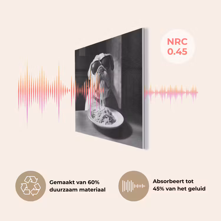 Hond - Bulldog - Pasta - Bril - Stoer - Dieren PET vilt klein -USP_NL