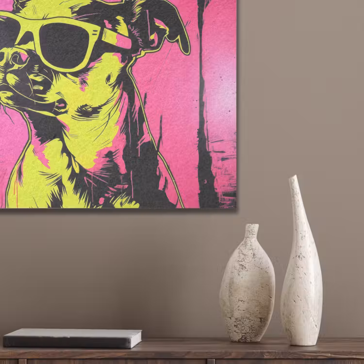 Hond - Zonnebril - Roze - Art PET vilt klein -sfeer6_closeup