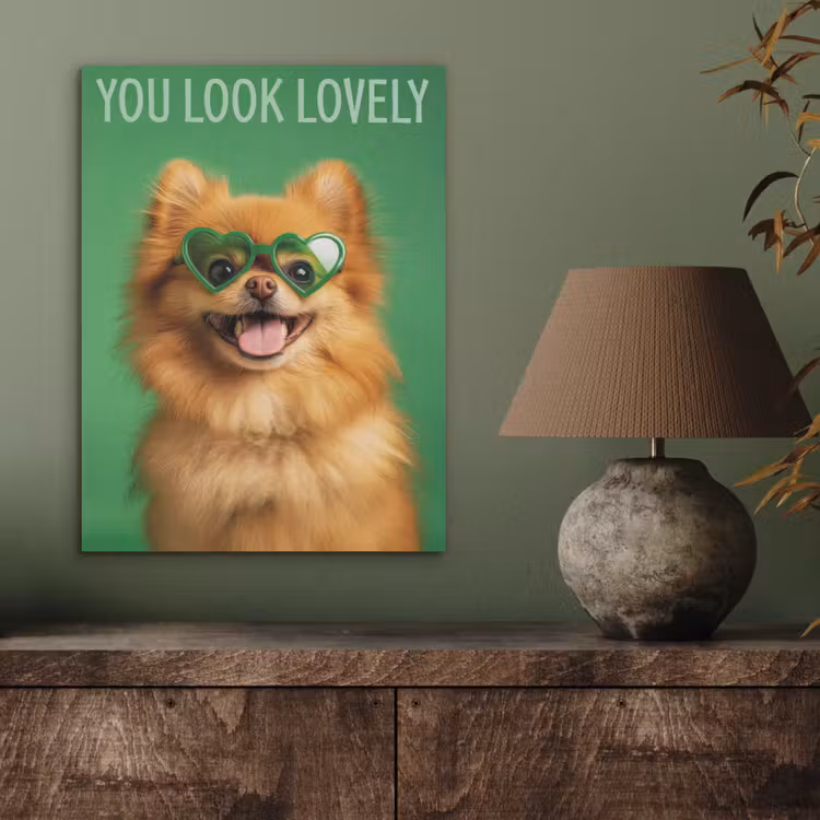 Hond - Zonnebril - Valentijn - Love PET vilt klein -sfeer2