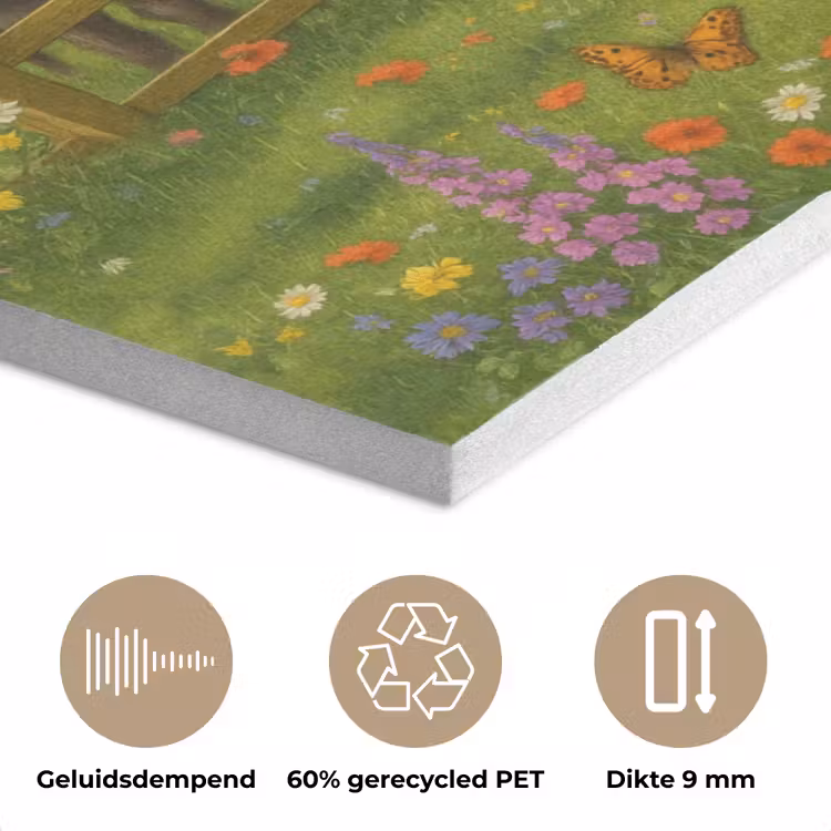 Ezels - Ganzen - Kleurrijk PET vilt klein -closeup_NL