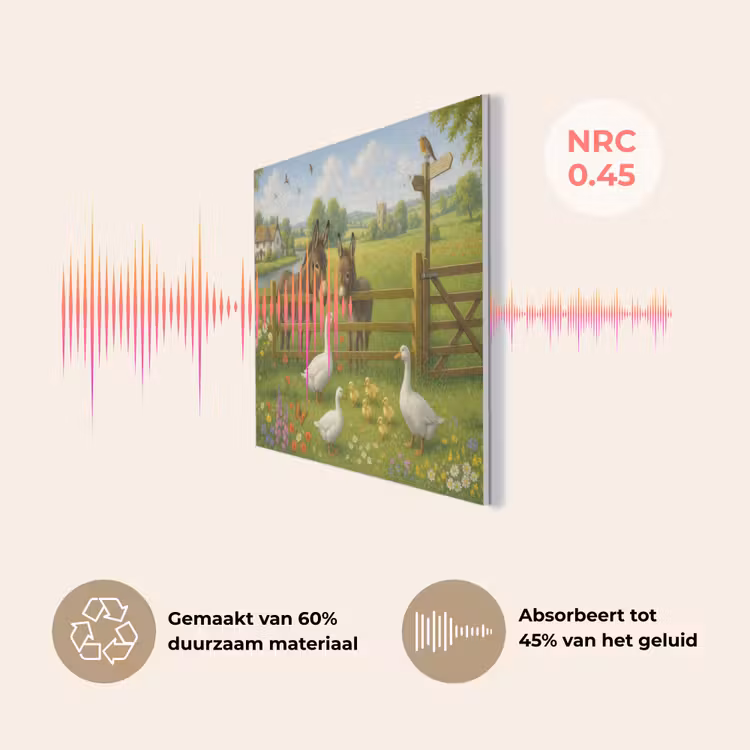 Ezels - Ganzen - Kleurrijk PET vilt klein -USP_NL