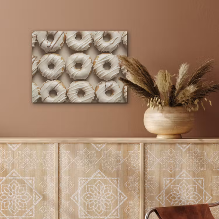 Donuts - Chocolade - Wit - Beige PET vilt klein -sfeer4
