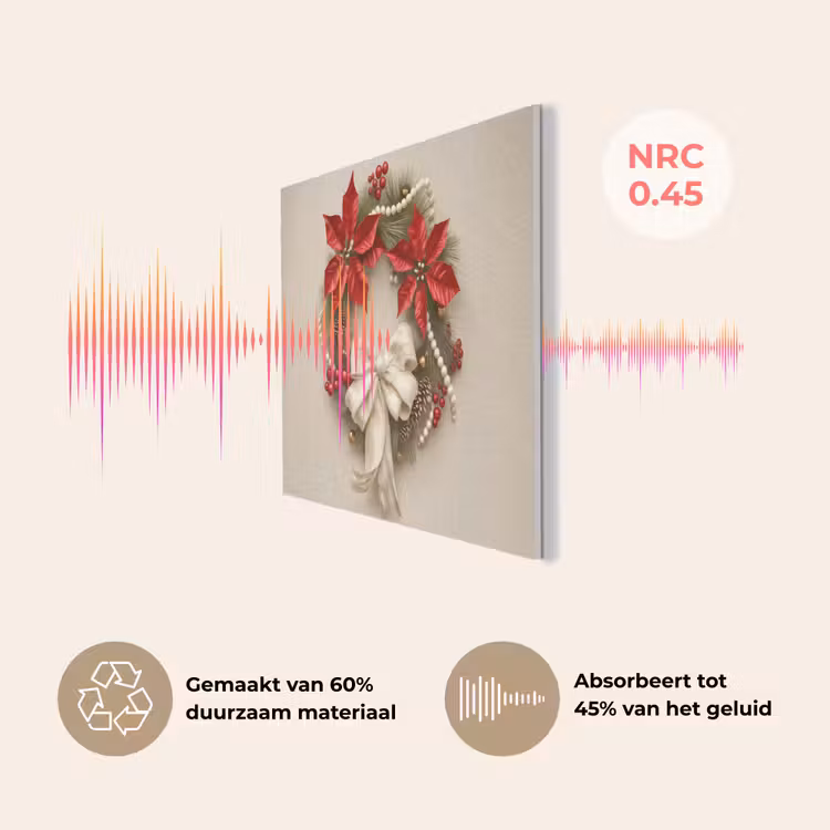 Deurkrans - Strik - Kerst - Rood - Groen PET vilt klein -USP_NL