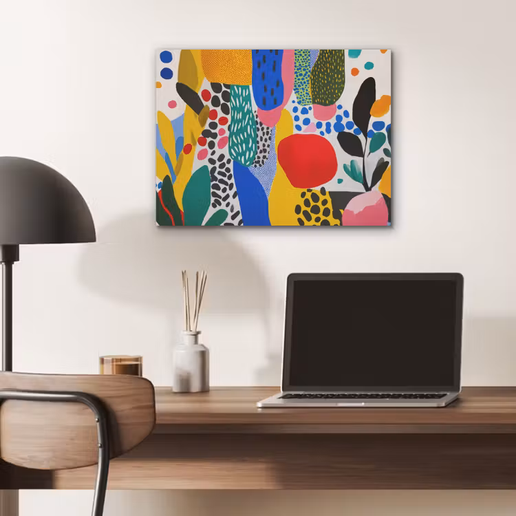 Stippen - Vormen - Modern - Kleuren PET vilt klein -sfeer5