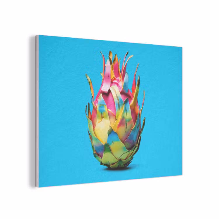Drakenfruit - Blauw - Levendig PET vilt klein -3d