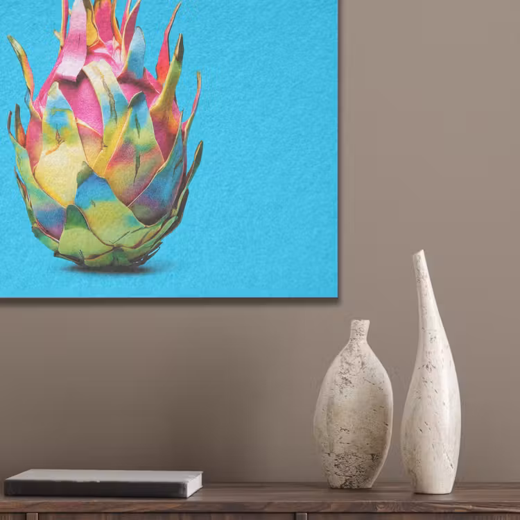 Drakenfruit - Blauw - Levendig PET vilt klein -sfeer6_closeup